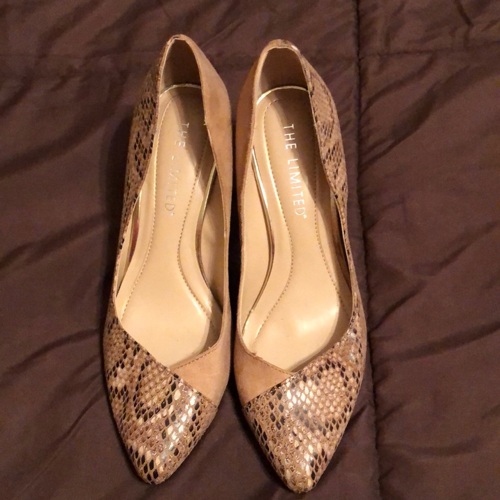 Snake skin print heels